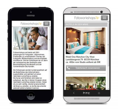 Fotoworkshops Smartphone Webseite