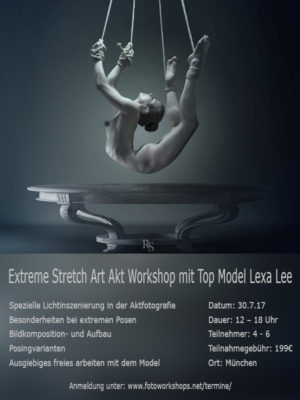 Extreme Stretch Art Akt Workshop mit Top Model Lexa Lee am 30.7.