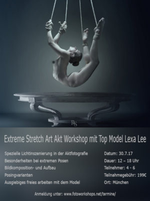 Extreme Stretch Art Akt Workshop mit Top Model Lexa Lee am 30.7.