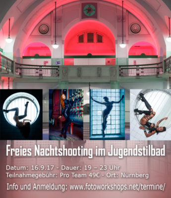 Freies Nachtshooting im Jugendstilbad am 16.9.